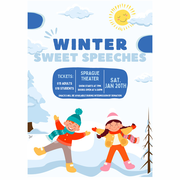 winter speech event poster