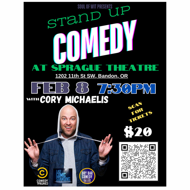 poster with comedian portrait